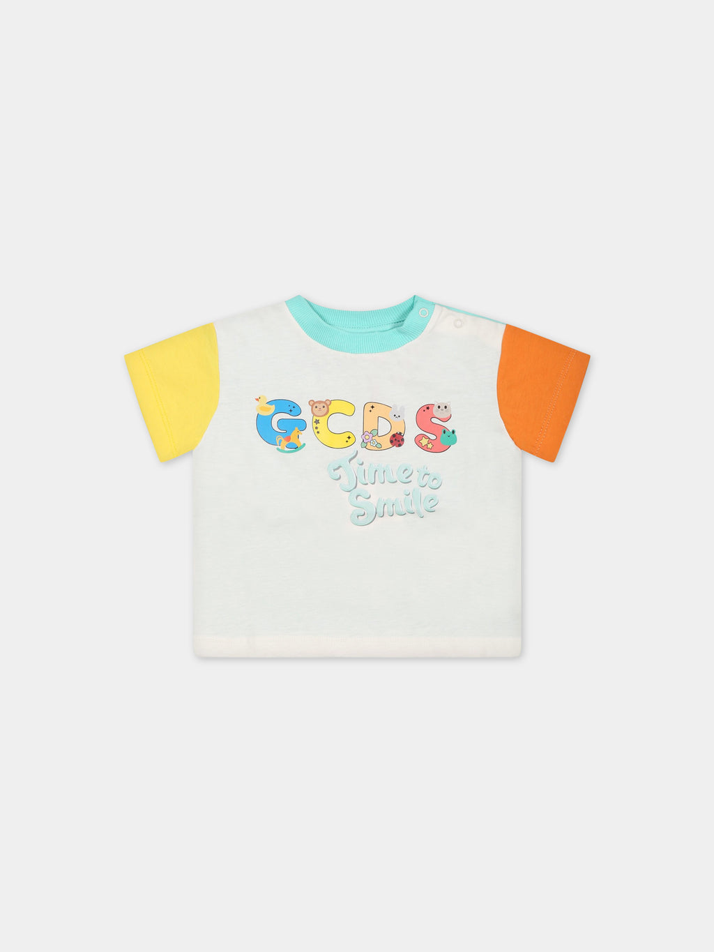 Multicolor t-shirt for babies with print and logo